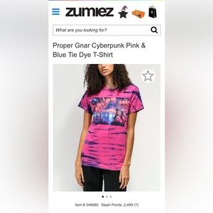Proper Gnar Cyberpunk Pink & Blue Tie Dye T-Shirt